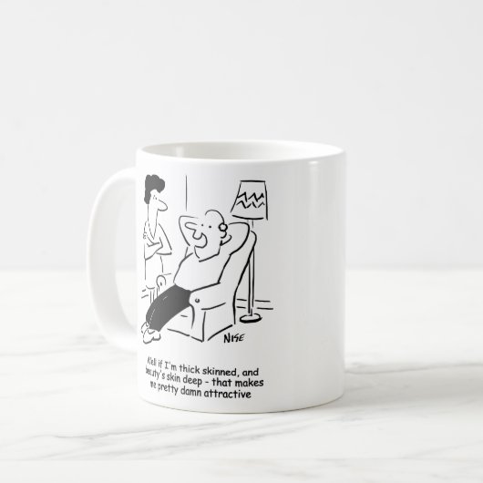 Beauty's Skin-Deep Koffiemok (Voorkant links)