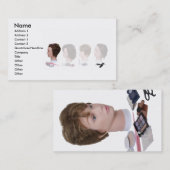 BeautySchoolHeadLinedUp, Naam, Adres 1, Addr... Visitekaartje (Voorkant / Achterkant)