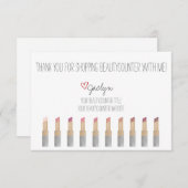 Beautyteller Met de hand getekende Hartelijk dank Bedankkaart (Voorkant / Achterkant)