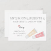 Beautyteller Met de hand getekende Jellies Harteli Bedankkaart (Voorkant / Achterkant)