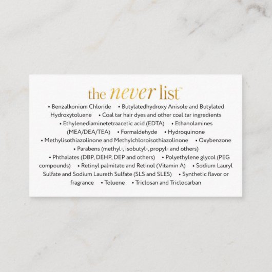 Beautyteller Visitekaartjes Roze (Achterkant)