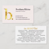 Beautyteller Visitekaartjes Roze (Voorkant / Achterkant)