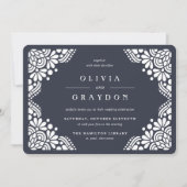 Beaux Arts bruiloft uitnodiging | inkt (Voorkant)