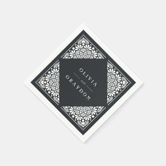 Beaux Arts Personalized Wedding Servetten (Hoek)