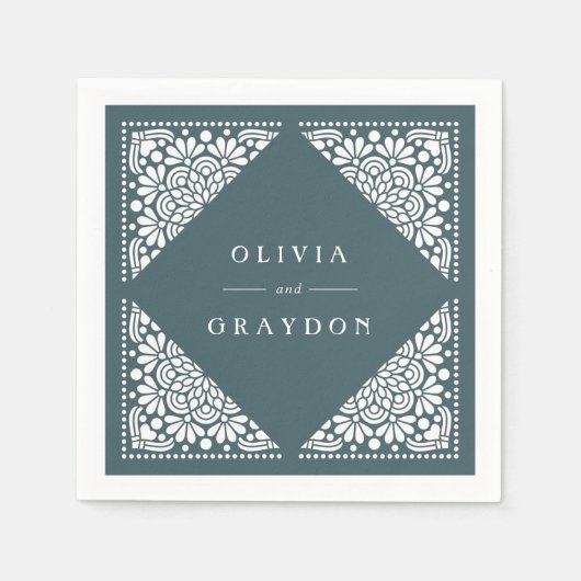 Beaux Arts Personalized Wedding Servetten (Voorkant)