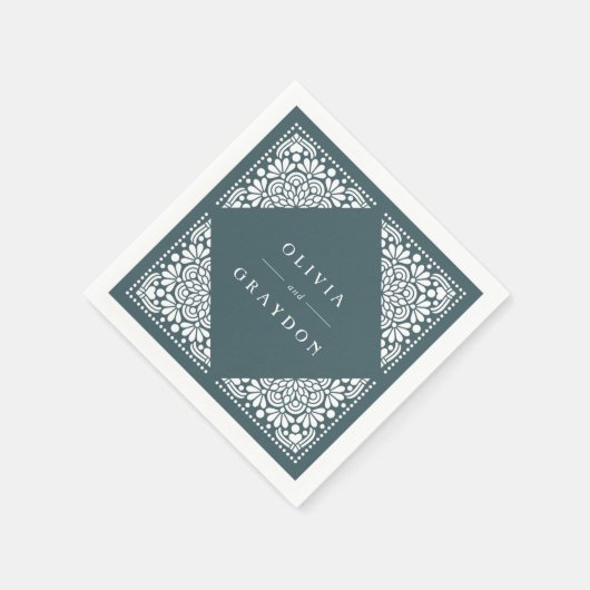 Beaux Arts Personalized Wedding Servetten (Hoek)