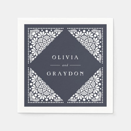 Beaux Arts Personalized Wedding Servetten (Voorkant)