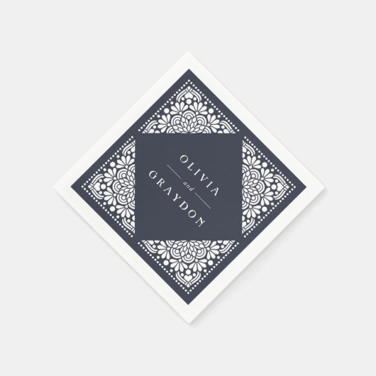 Beaux Arts Personalized Wedding Servetten (Hoek)