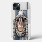 Beaux Arts Walrus Sculpture Custom Monogram Case-Mate iPhone Case (Achterkant)
