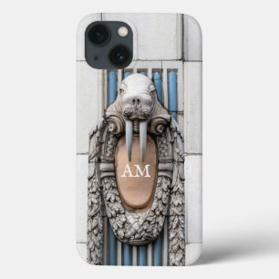 Beaux Arts Walrus Sculpture Custom Monogram Case-Mate iPhone Case
