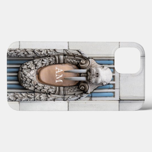 Beaux Arts Walrus Sculpture Custom Monogram Case-Mate iPhone Case (Achterkant (horizontaal))