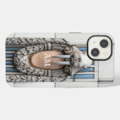 Beaux Arts Walrus Sculpture Custom Monogram iPhone Hoesje (Achterkant horizontaal)