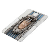 Beaux Arts Walrus Sculpture Custom Monogram Magneet (Linkerzijde)