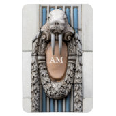 Beaux Arts Walrus Sculpture Custom Monogram Magneet (Verticaal)