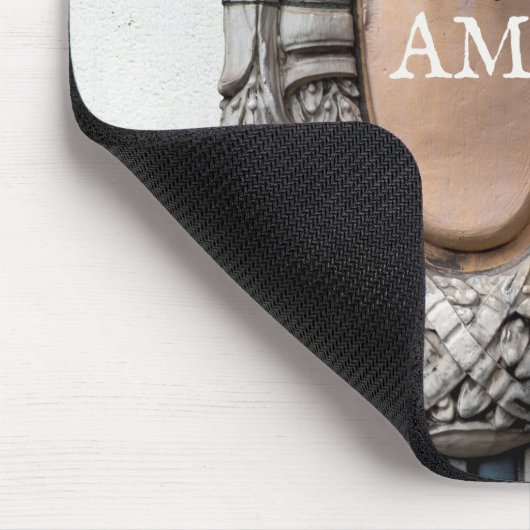 Beaux Arts Walrus Sculpture Custom Monogram Muismat (Hoek)