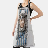 Beaux Arts Walrus Sculpture Custom Monogram Schort (Insitu)