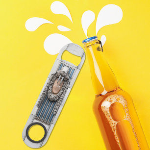 Beaux Arts Walrus Sculpture Custom Monogram Speed Flessenopener