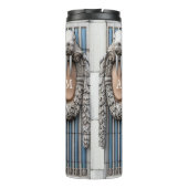 Beaux Arts Walrus Sculpture Custom Monogram Thermosbeker (Achterkant)