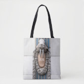 Beaux Arts Walrus Sculpture Custom Monogram Tote Bag (Voorkant)
