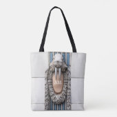 Beaux Arts Walrus Sculpture Custom Monogram Tote Bag (Achterkant)