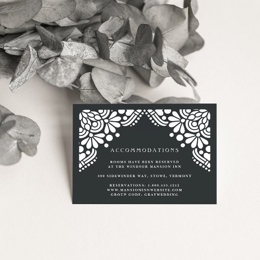 Beaux Arts Wedding Hotel Accommodatie Cards Informatiekaartje