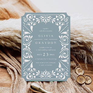 Beaux Arts Wedding Invitation   Tourmaline Kaart
