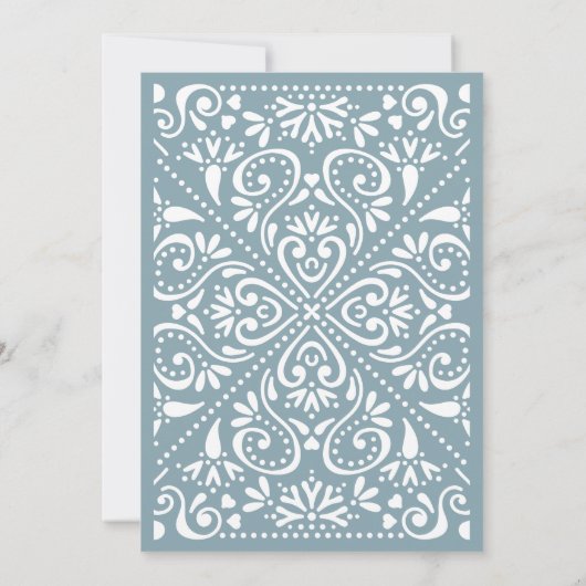 Beaux Arts Wedding Invitation | Tourmaline Kaart (Achterkant)