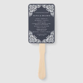 Beaux Arts Wedding Programme Handwaaier (Voorkant)