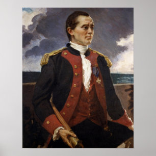 Beaux - Kapitein John Paul Jones, Continental Navy Poster