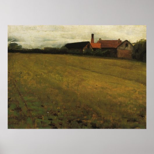 Beaux - Landschap met boerderijgebouw Poster (Voorkant)