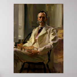 Beaux - Man met de kat ( Henry Sturgis ) Poster