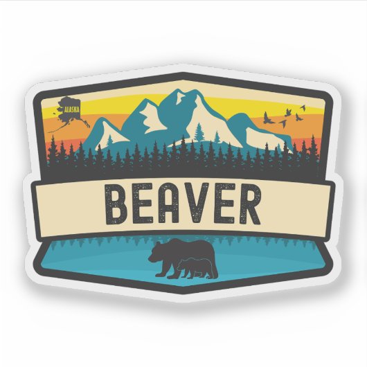 Beaver, Alaska Sticker (Voorkant)