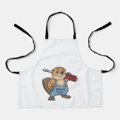 Beaver als ambachtsman met moersleutel schort (Voorkant)