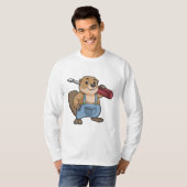Beaver als ambachtsman met moersleutel t-shirt (Voorkant volledig)