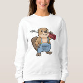 Beaver als ambachtsman met schroevendraaier trui (Voorkant)