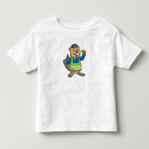 Beaver als politieagent met klokkenluider kinder shirts
