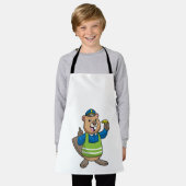 Beaver als politieagent met klokkenluider schort (Gedragen)