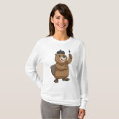 Beaver as Painter with Paint brush T-shirt (Voorkant volledig)