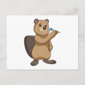 Beaver at Darts Briefkaart (Voorkant)