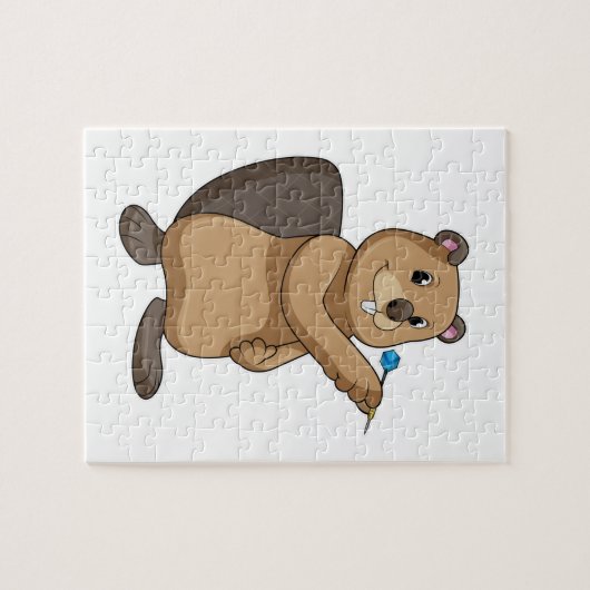 Beaver at Darts Legpuzzel (Horizontaal)