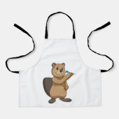 Beaver at Darts Schort (Voorkant)