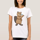 Beaver at Darts T-shirt (Voorkant)