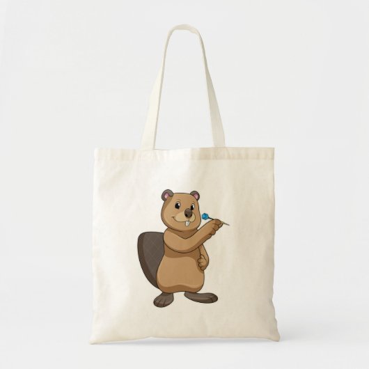 Beaver at Darts Tote Bag (Voorkant)