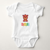 Beaver Baby Jersey Bodysuit (Voorkant)