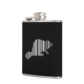 BEAVER BAR CODE Dier Barcode Patroon Ontwerp Heupfles (Links)