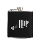 BEAVER BAR CODE Dier Barcode Patroon Ontwerp Heupfles (Voorkant)
