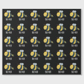 Beaver bee pun Dark BG Cadeaupapier (Vlak)