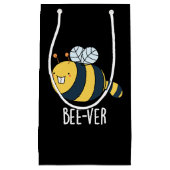 Beaver bee pun Dark BG Klein Cadeauzakje (Voorkant)
