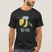 Beaver bee pun Dark BG T-shirt (Voorkant)