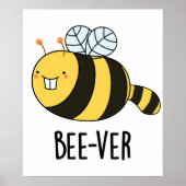 Beaver bee pun poster (Voorkant)